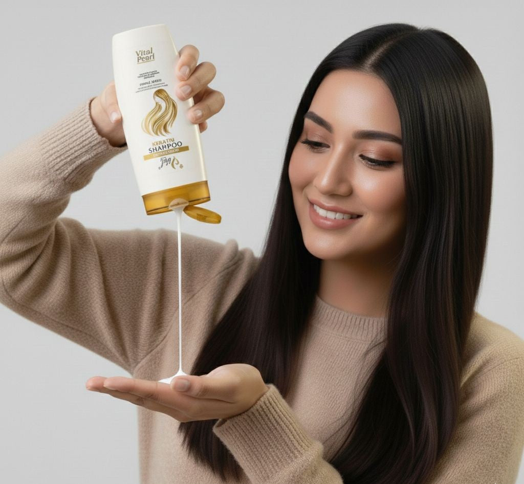 Vital Pearl Keratin Shampoo - Infused with Keratin & Vitamin B5
