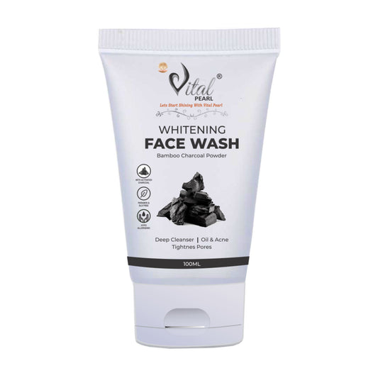 Vital Pearl Whitening Face Wash - Bamboo Charcoal Powder