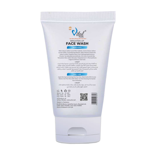 Vital Pearl Brighten Up Face Wash - Alpha Arbutin and Liquorice Extract