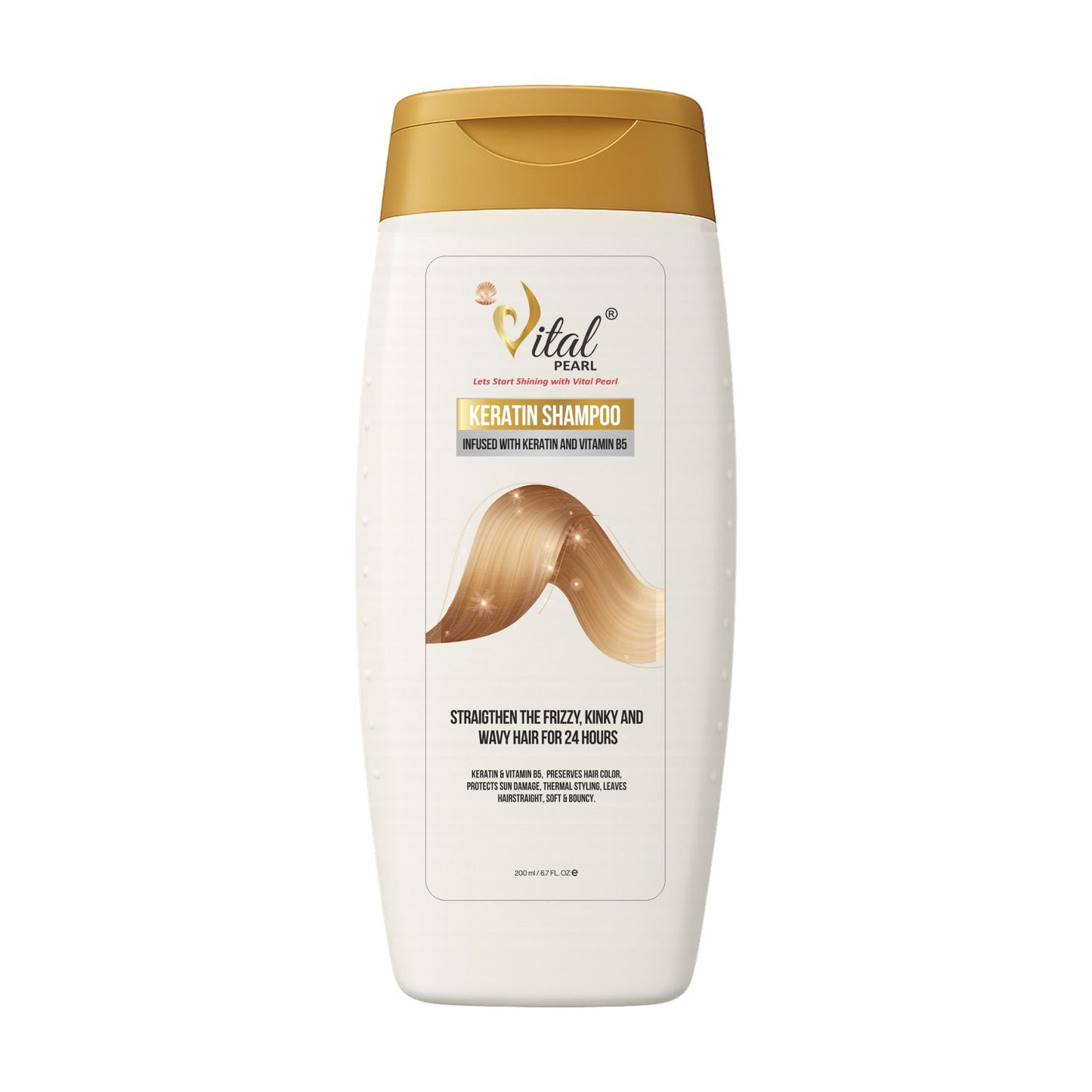 Vital Pearl Keratin Shampoo - Infused with Keratin & Vitamin B5