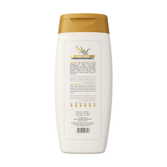 Vital Pearl Keratin Shampoo - Infused with Keratin & Vitamin B5