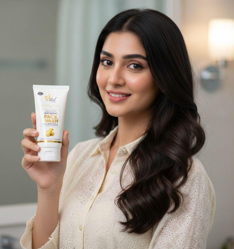 Vital Pearl 24K Gold Anti-Aging Face Wash - Collagen Peptides & Vitamin B5