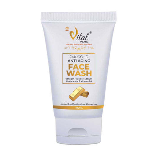 Vital Pearl 24K Gold Anti-Aging Face Wash - Collagen Peptides & Vitamin B5